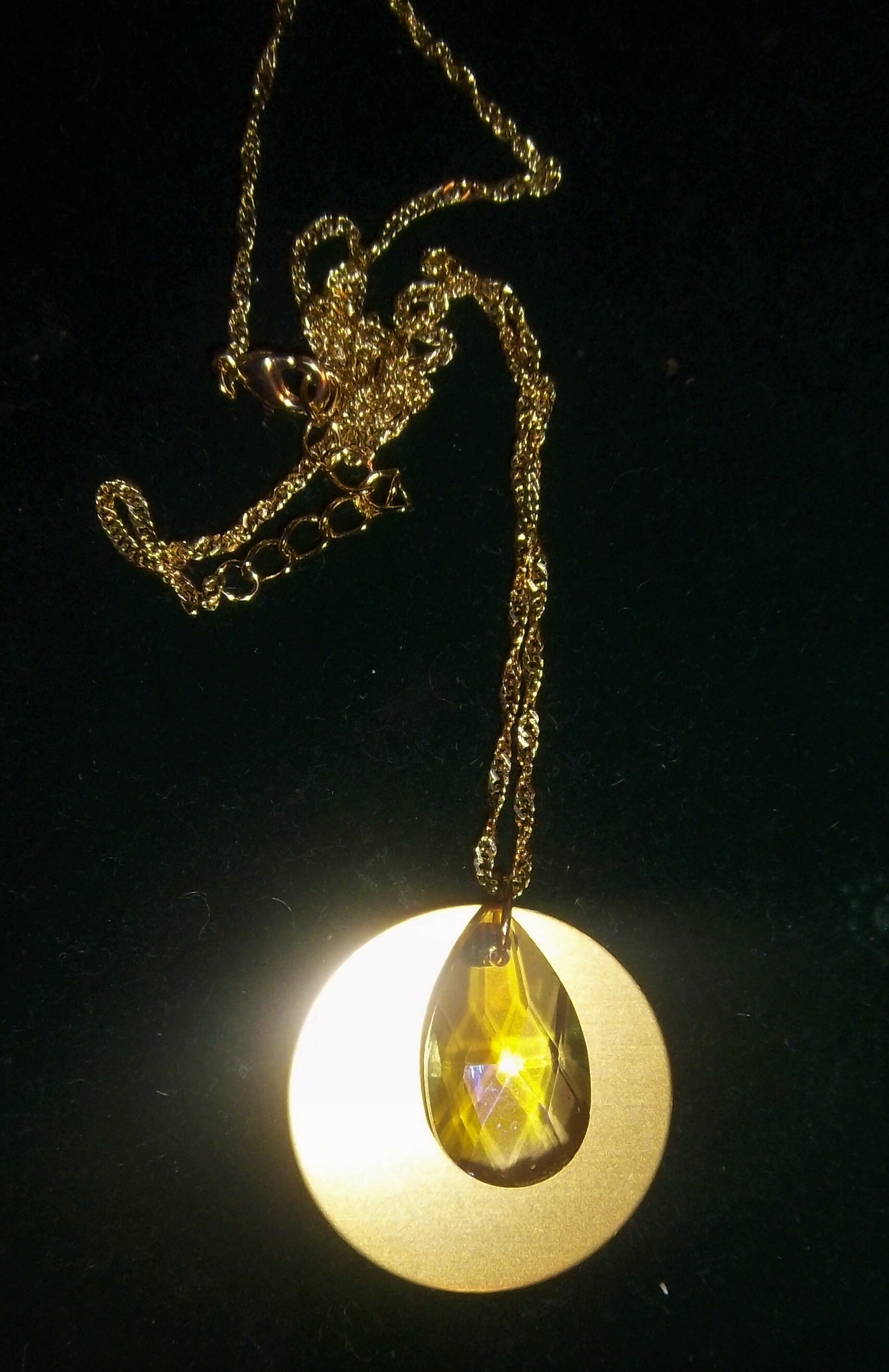 Aurora Crystal With Auric Disk Necklace