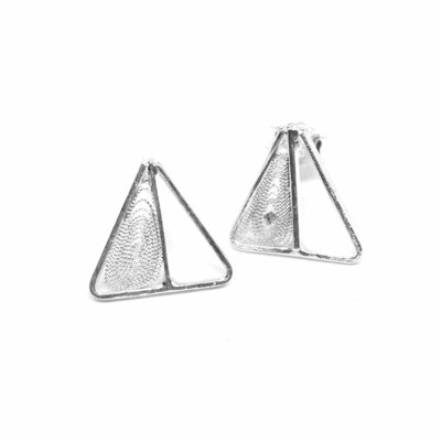 half triangle earrings