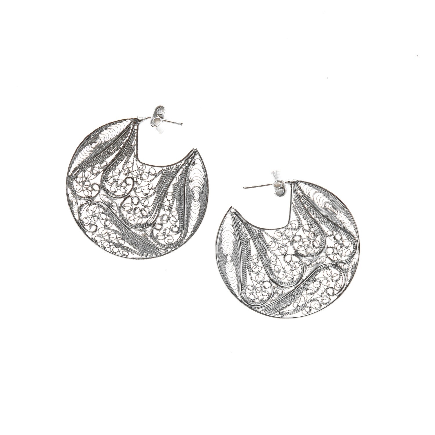 round lituus earrings