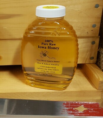 1 lb Raw Honey in Glass Jar