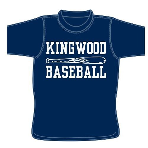 Kingwood Baseball with Bat Tee