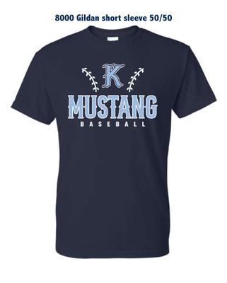 Mustangs 50/50 Cotton Blend Crew Neck T-Shirt SS