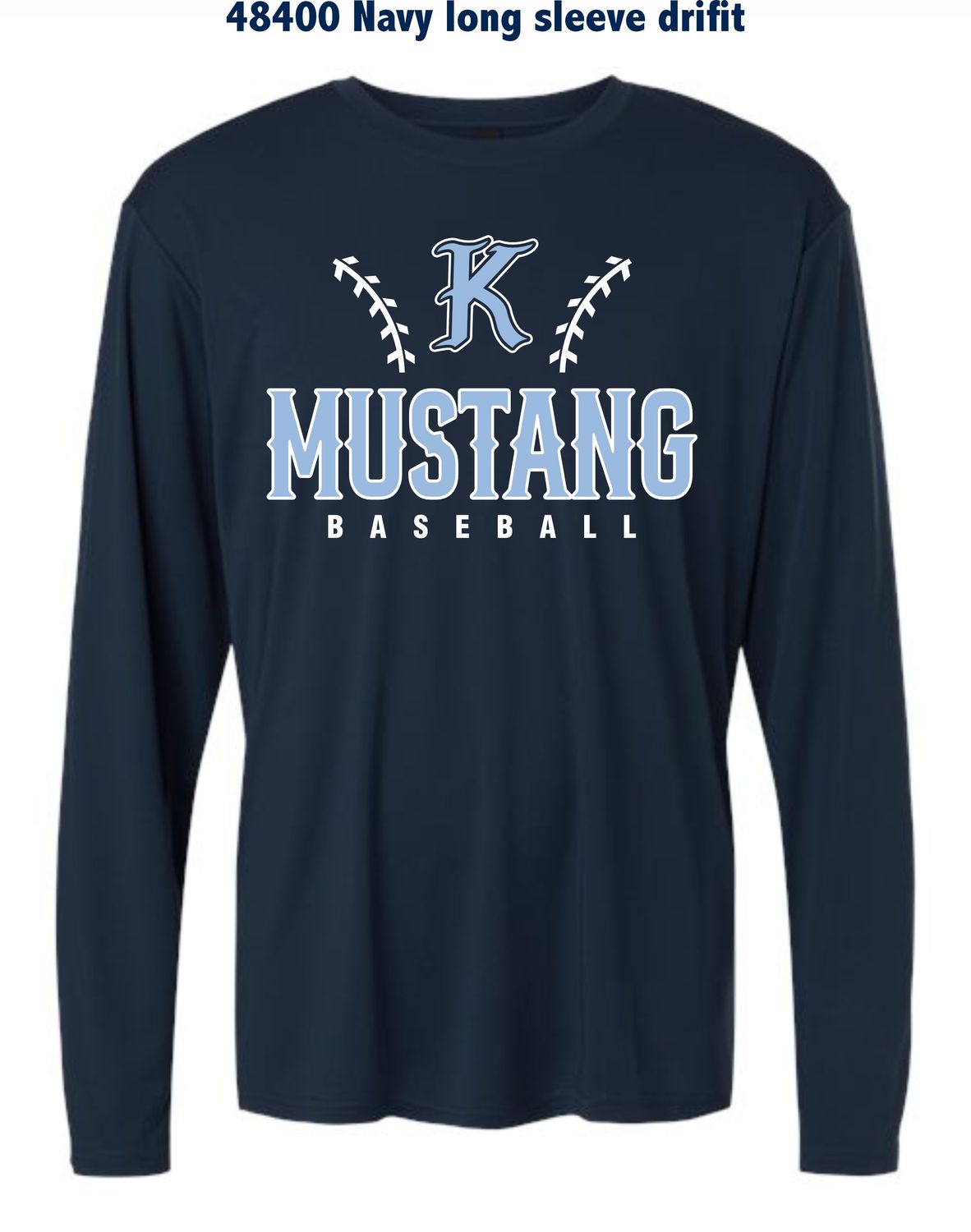 Mustangs DRI FIT Crew Neck T-Shirt LS