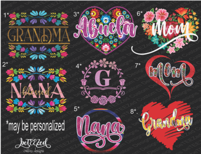 Mother's Day Designs -customized and personalized