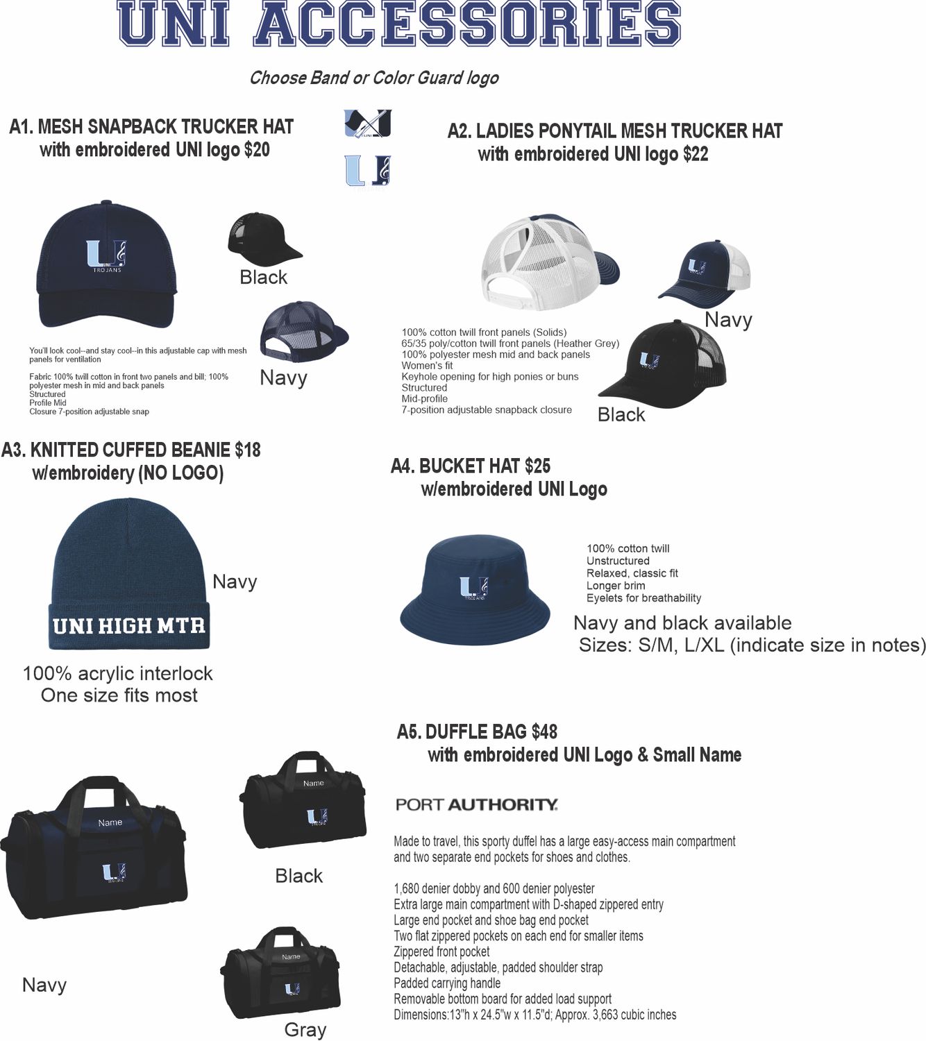 UNI HIGH ACCESSORIES
