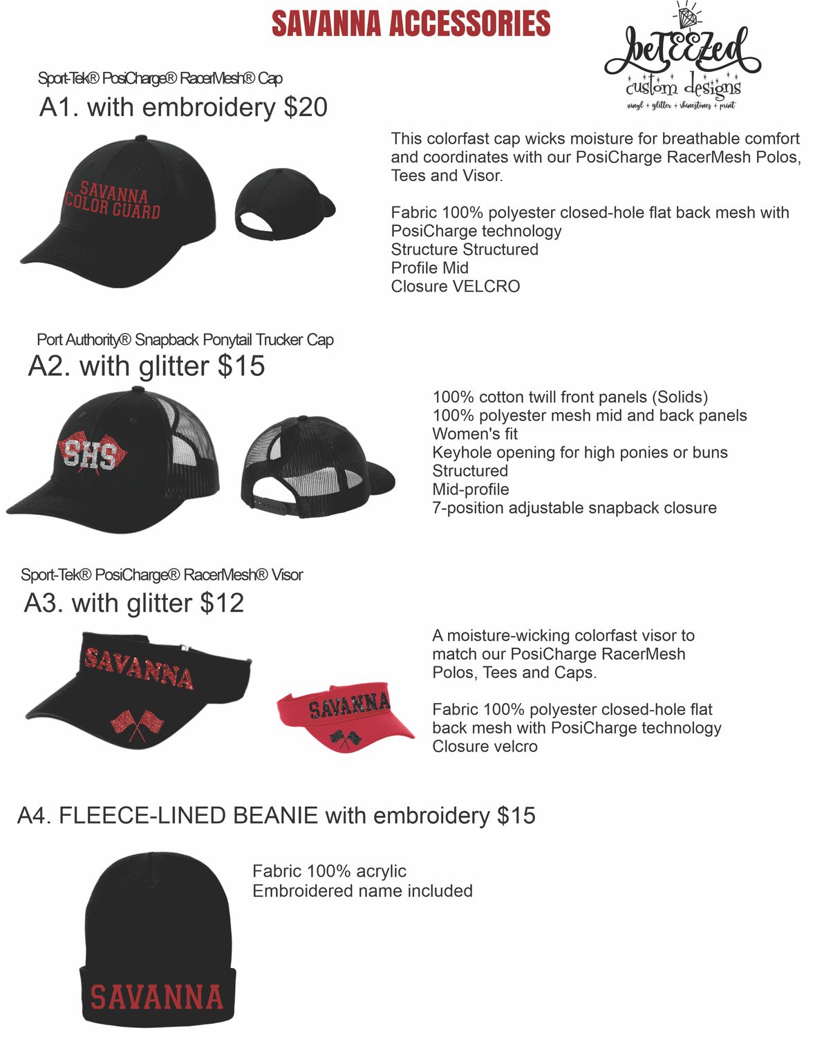 SAVANNA ACCESSORIES &amp; JERSEYS