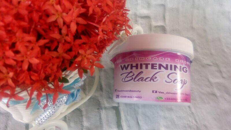 Whitening black soap