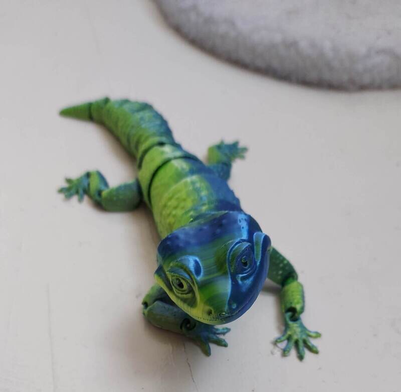 DECORATION LEZARD  BICOLORE