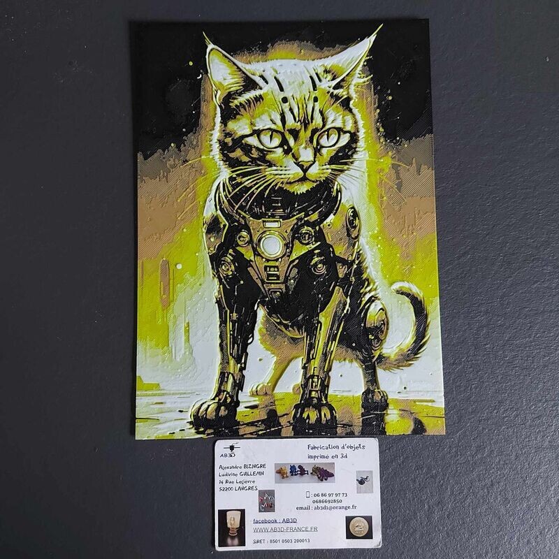TABLEAU CHAT ASTRO 22*16 CM