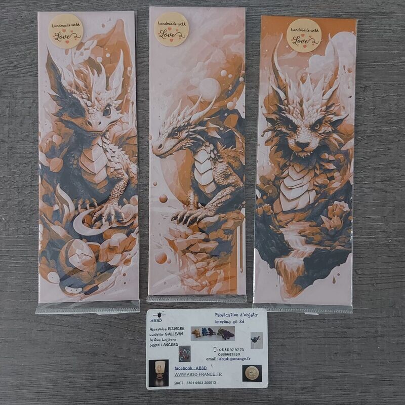 MARQUE PAGE DRAGONS ADULTE