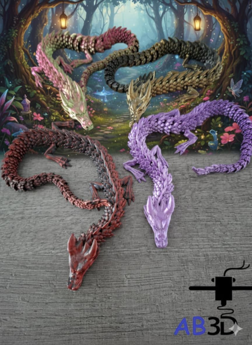 Dragon articulé bicolore