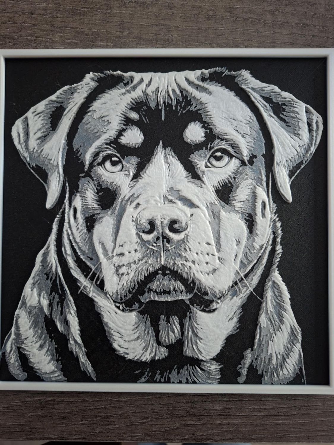tableau rottweiler 20*20 cm