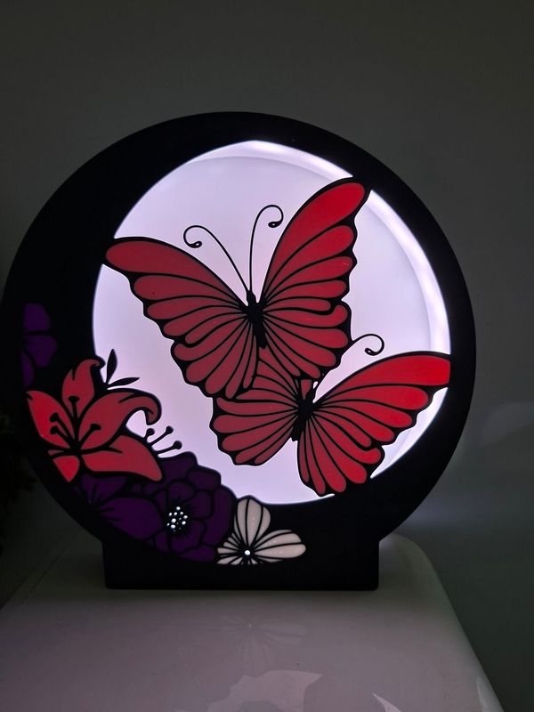 LAMPE PAPILON BICOLORE LAMPE PAPILON BICOLORE