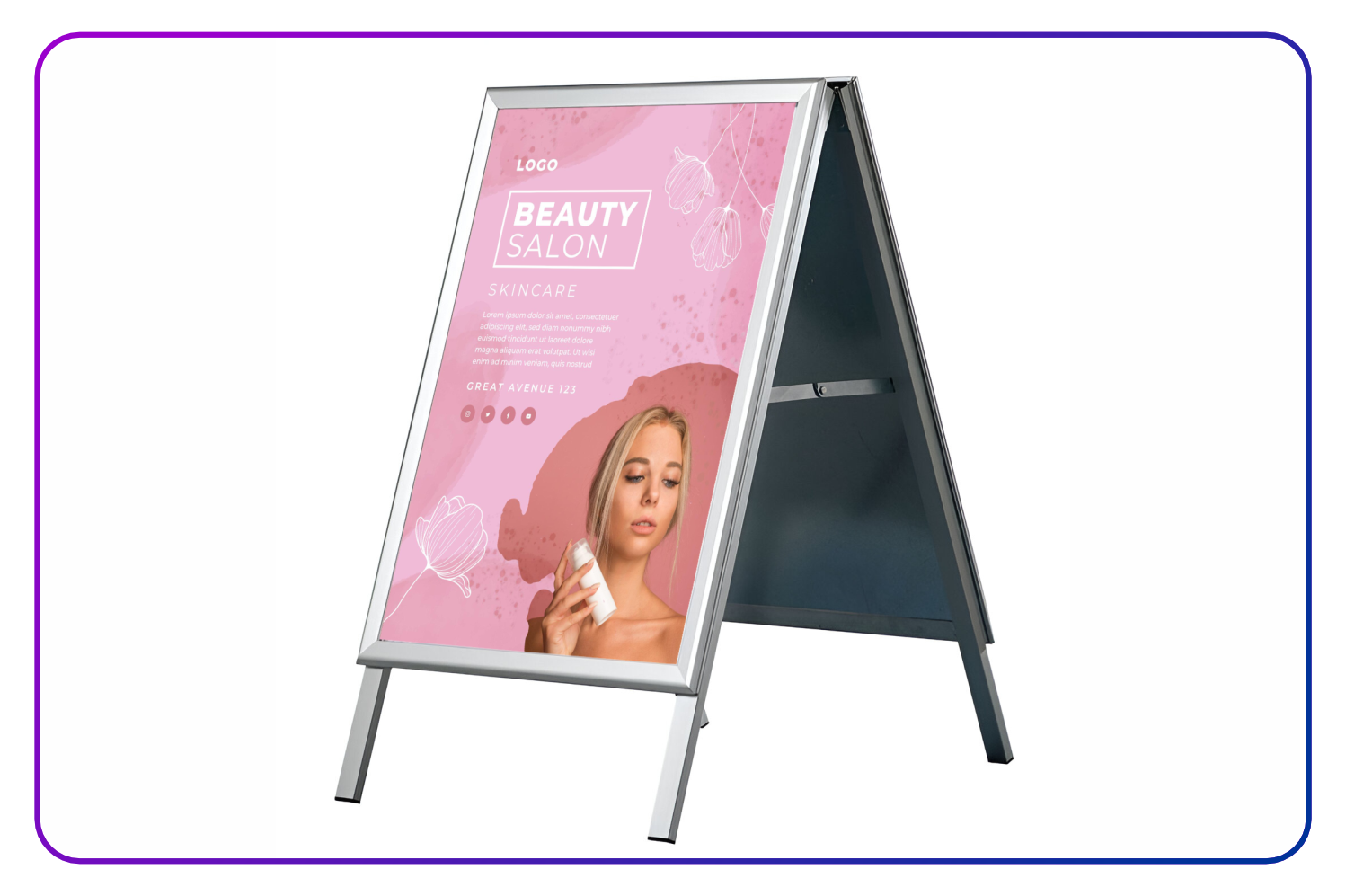 Caballete Aluminio Exterior Barcelona Doble Cara