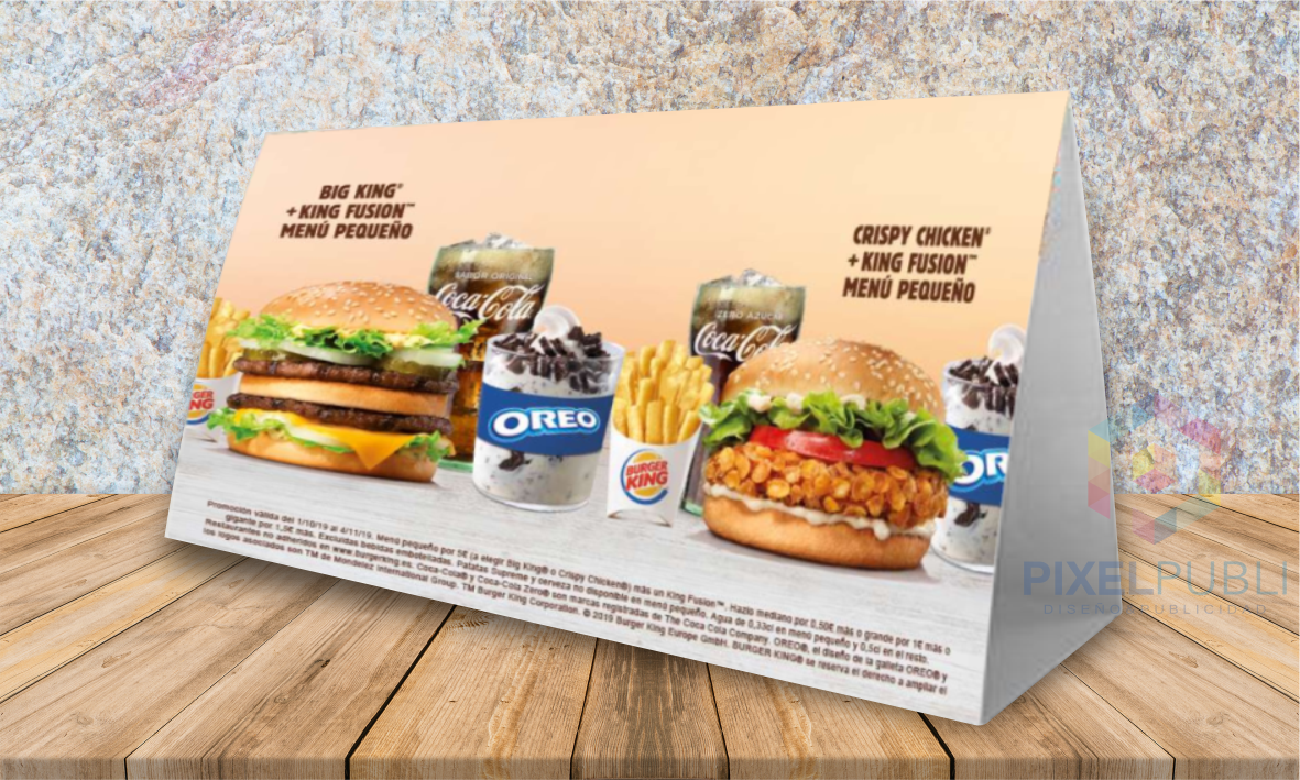 Díptico de mesa - 1000 ud.