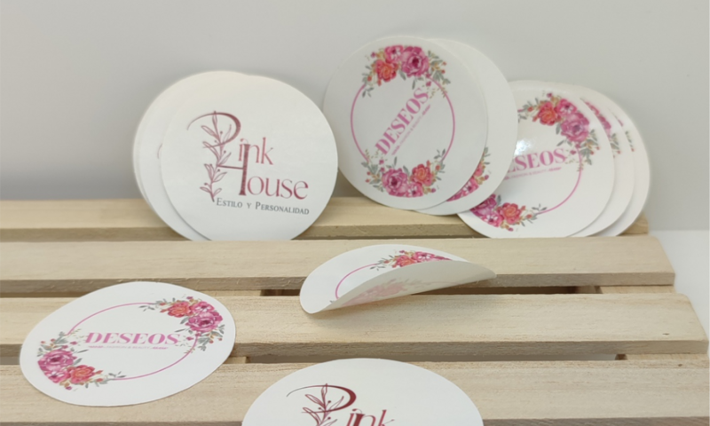 Pegatinas redondas - 1000 ud.