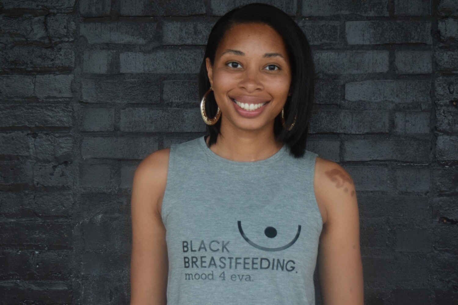 Women's Black Breastfeeding Shirt