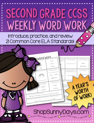 Second Grade Weekly Word Work