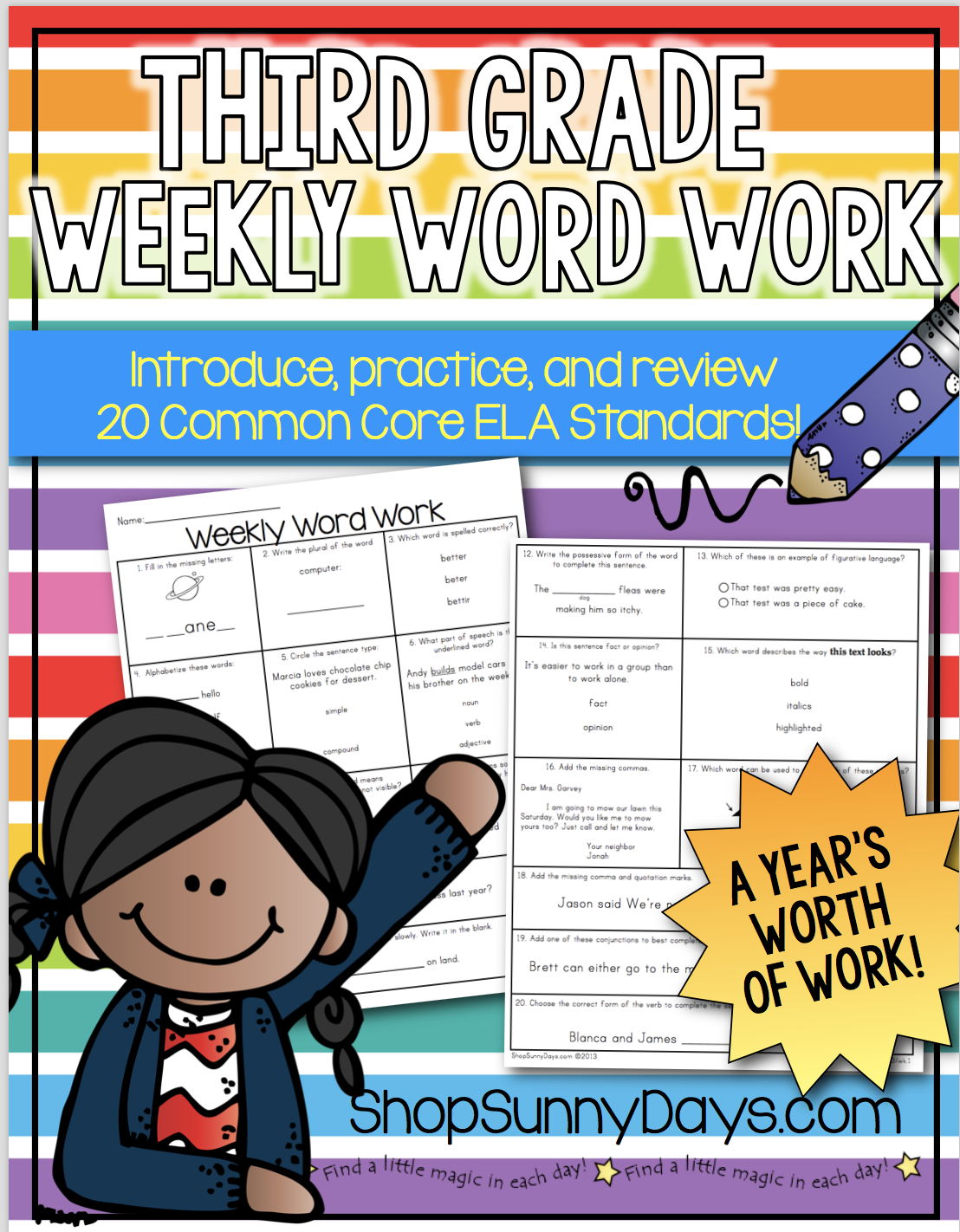 Third Grade Weekly Word Work