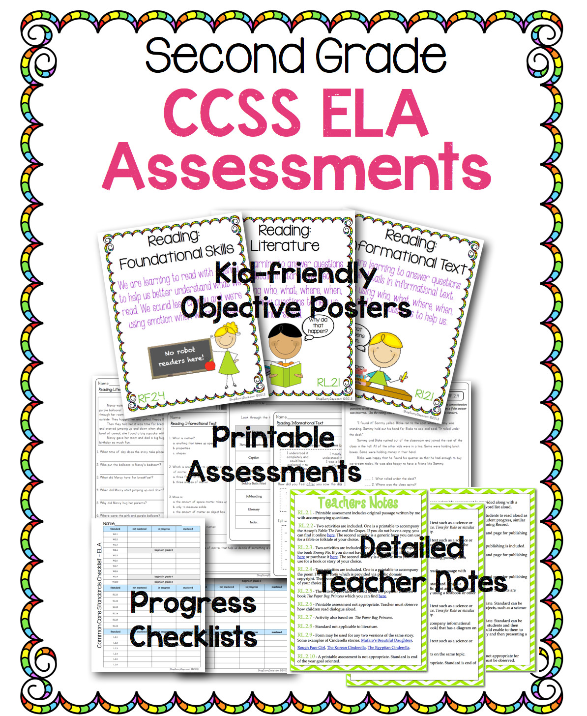 Common Core ELA Assessments for 2nd Grade