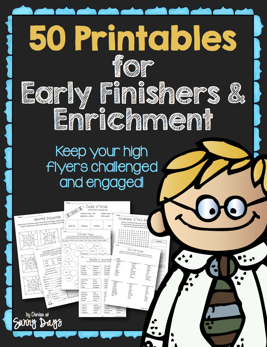 50 Printables for Enrichment and Early Finishers