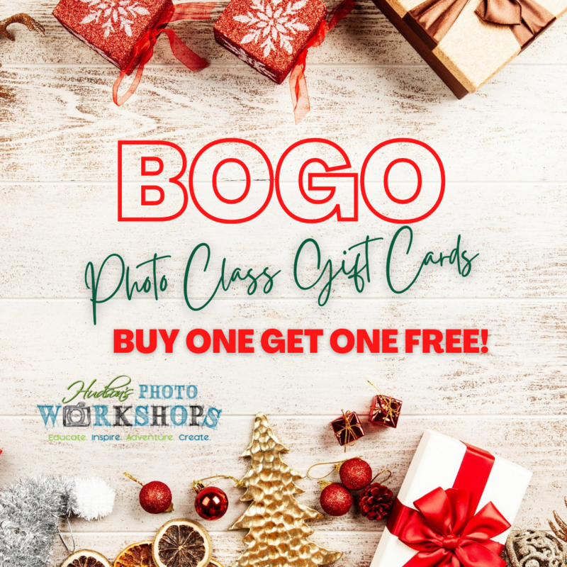 BOGO Photo Class Gift Cards - Buy One Get One Free! BOGO Photo Class Gift Cards - Buy One Get One Free!
