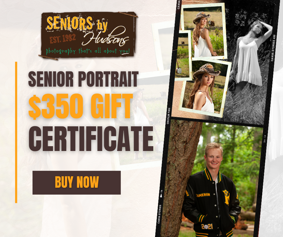 $350 Senior Portraits Gift Certificate FOR JUST $200!