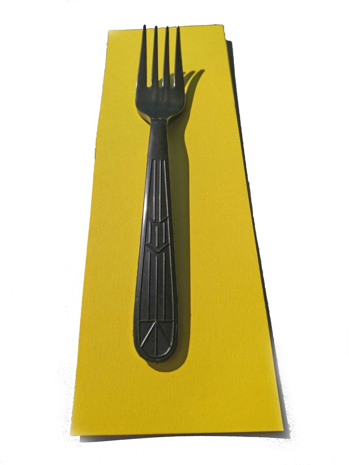 Medium Weight Black Plastic Fork