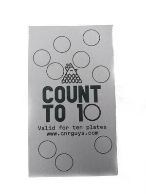 10x CNR Plate Punch Card