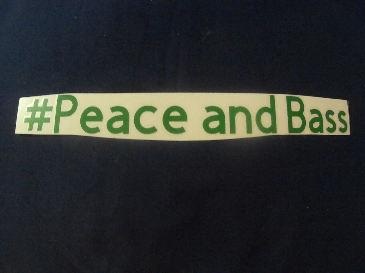 #Peace and Bass Decal (Green)