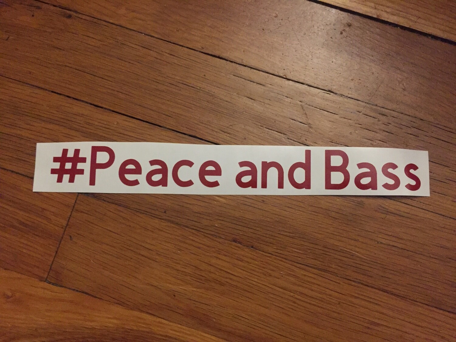 Peace and Bass Decal (Red) Peace and Bass Decal (Red)