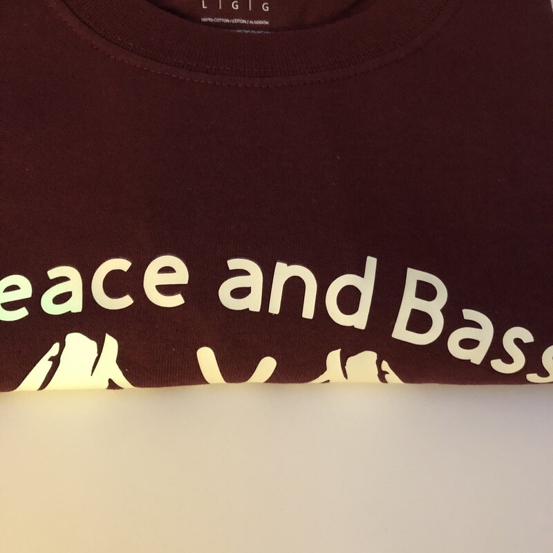 Peace and Bass Logo Shirt Burgundy