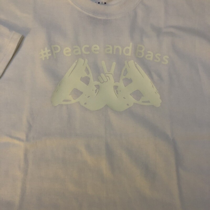Peace and Bass Logo Shirt White