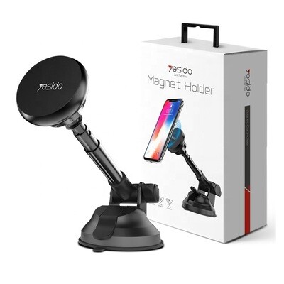 Magnetic Phone Car Mount, Universal Phone Holder for Car Dashboard, Windshield - One Hand Operation