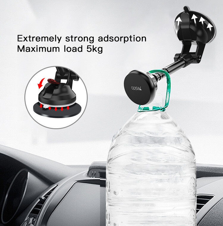 Magnetic Phone Car Mount, Universal Phone Holder for Car Dashboard, Windshield - One Hand Operation