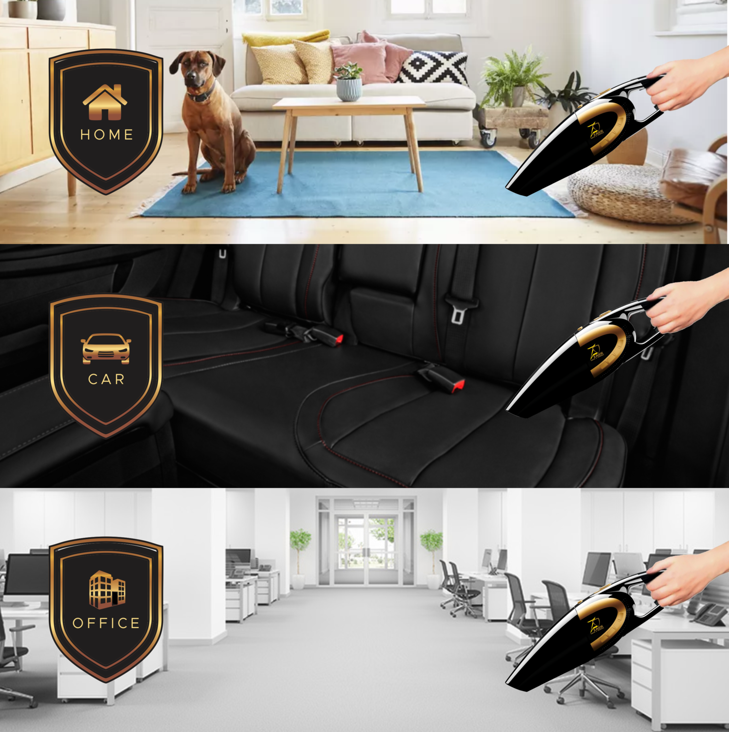 Handheld Vacuum Cleaner Cordless, 6000PA High Power for Wet/Dry Using