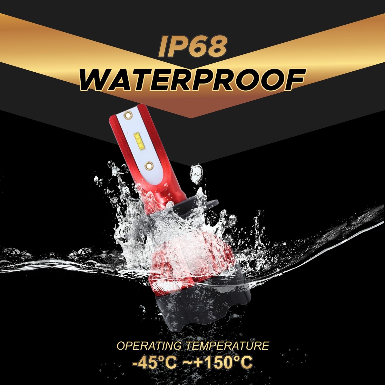 LED Bulbs 55W High Power 12000LM Extremely Bright 6000KA (Pack of 2)