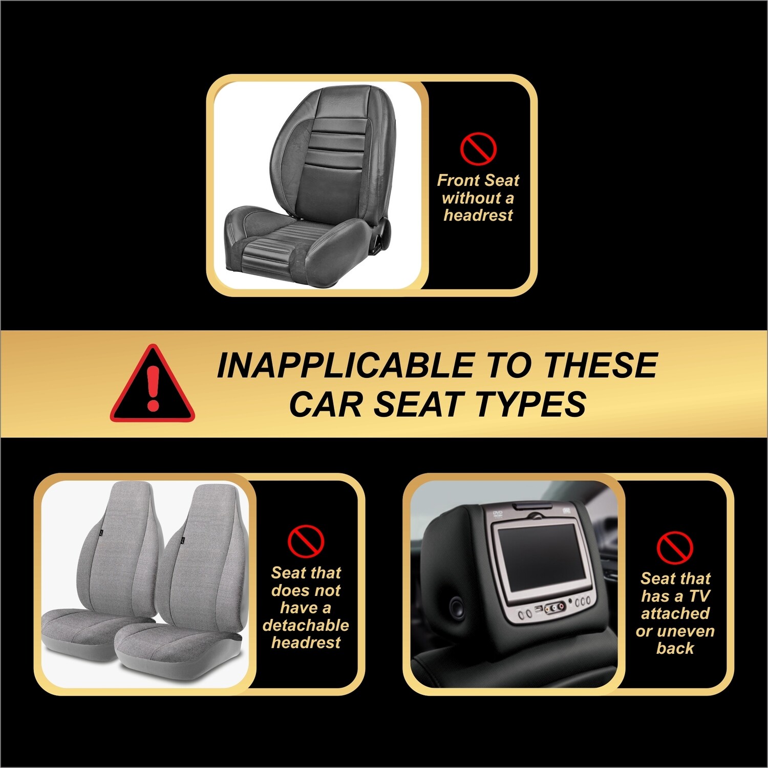 Car Backseat Organizer with Table Tray - Black -1 PACK