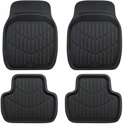 Universal Floor Mats, Set of 4 - Black Universal Floor Mats, Set of 4 - Black
