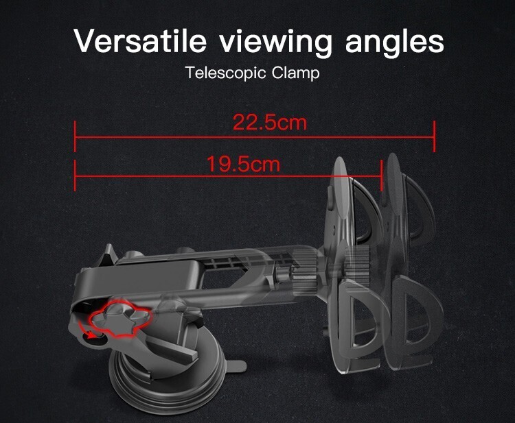 Car Phone Holder, Long Double Arm . Strong Sticky Cell Phone Holder Car Dashboard &amp; Windshiel