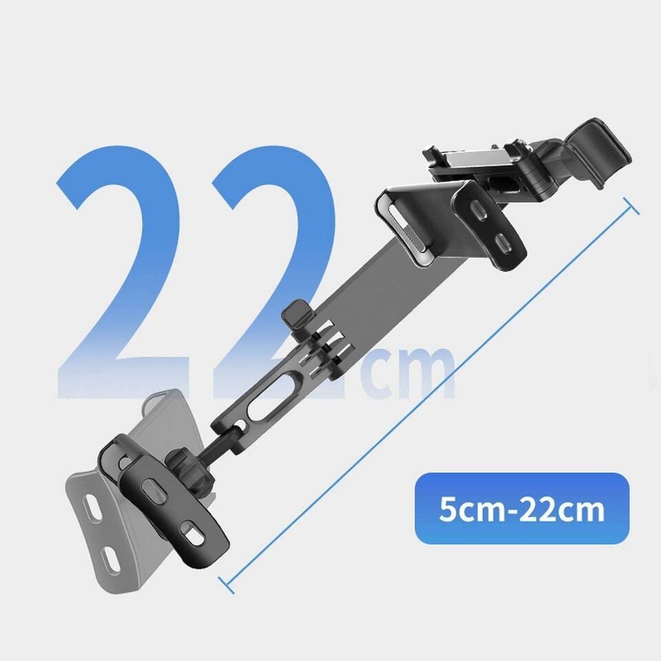 Car Headrest Tablet Mount Holder - Stretchable Backseat Tablets Stand for Kids Compatible with iPad Air Mini/ Cell Phone