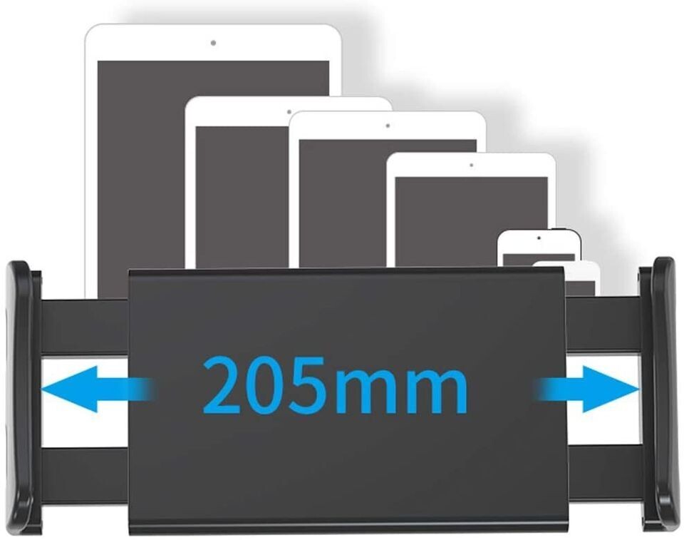 Car Headrest Tablet Mount Holder - Stretchable Backseat Tablets Stand for Kids Compatible with iPad Air Mini/ Cell Phone