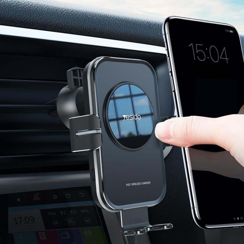 Wireless Car Charger Mount,15W Qi Fast Charging, Auto-Clamping,2 Styles Phone Holder Included,