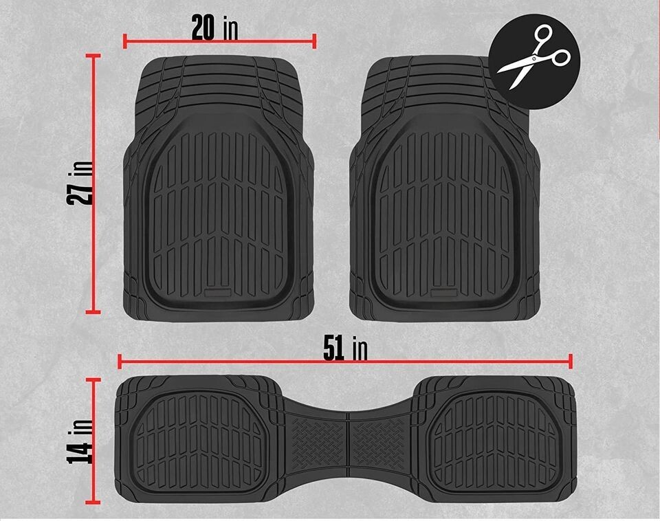 Liners-Deep Dish Heavy Duty Rubber Floor Mats for Car SUV Truck/Van