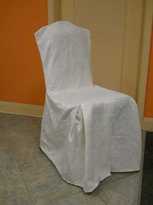 Damask Chair Cover (White)