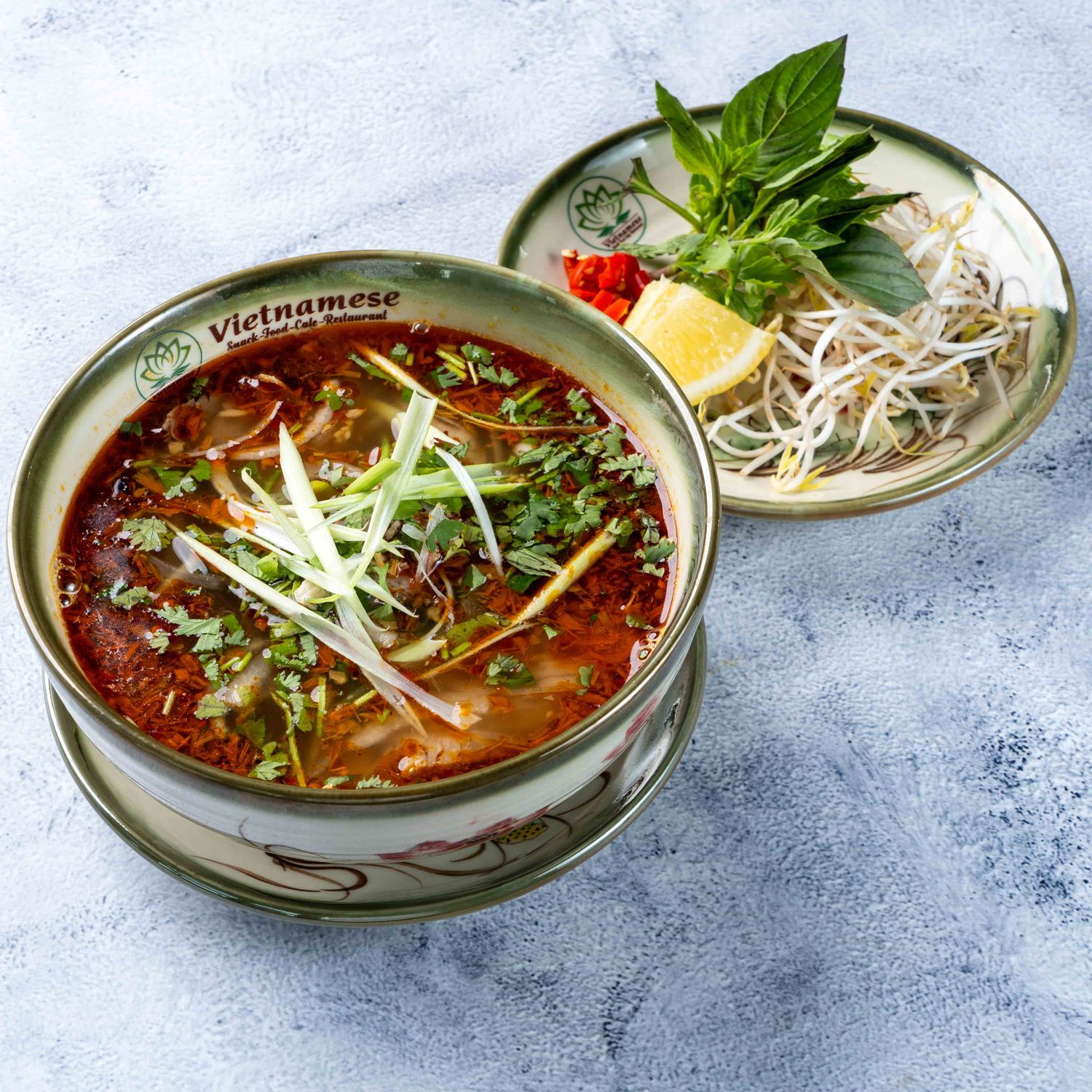 (BUN BO HUE) Spicy Lemongrass Hue Style Noodle Soup Tasting portion