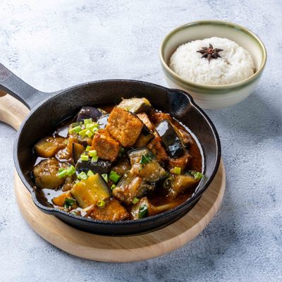 (Dau Om Ca Tim) Slow-braised Tofu &amp; Eggplant