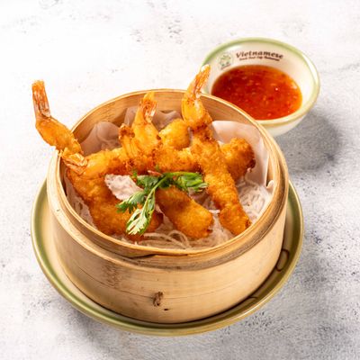 (TOM CHIEN DUA) Coconut Prawns With Sweet Chili Sauce