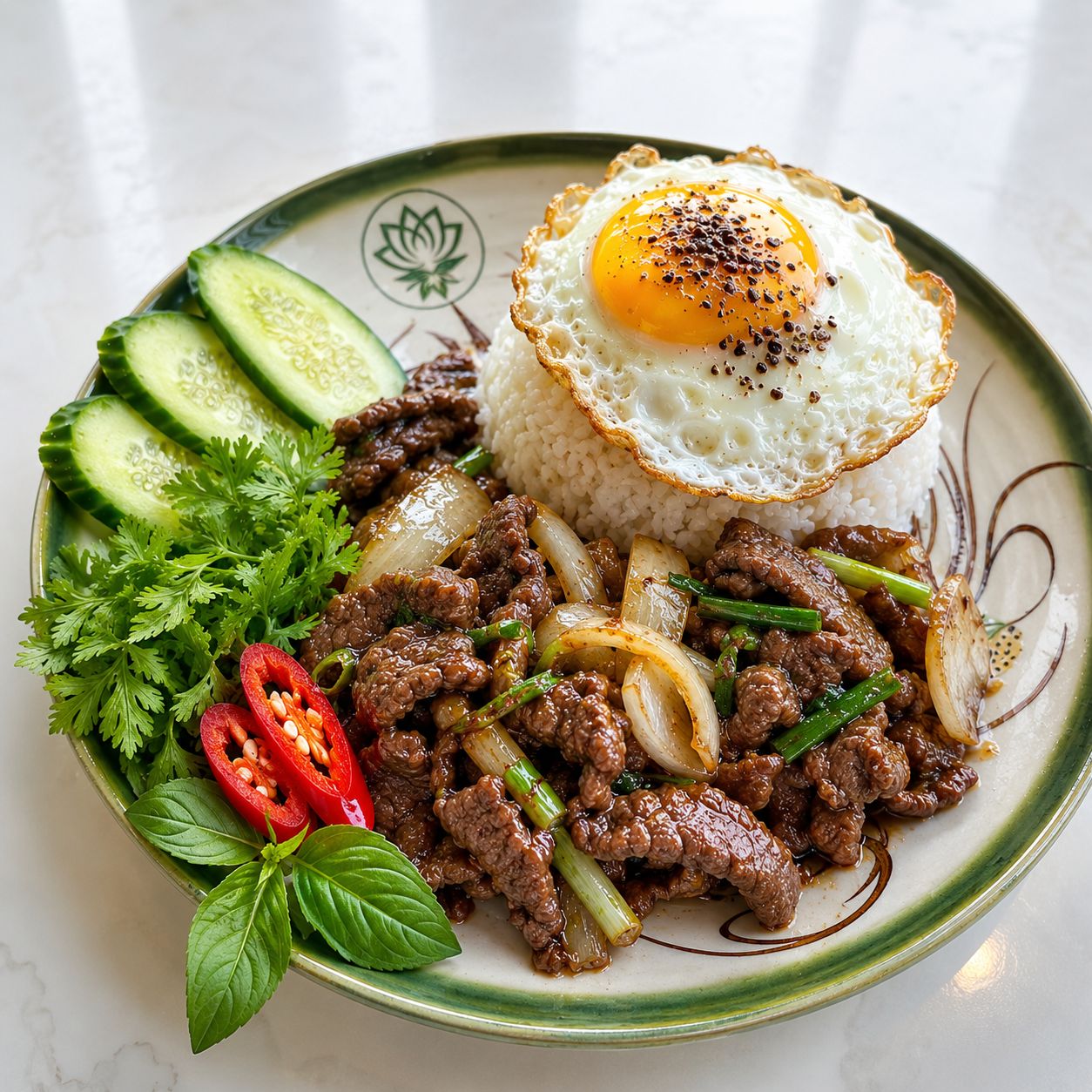 (BO XAO HUNG QUE) Stir-fried Beef With Basil Leaves