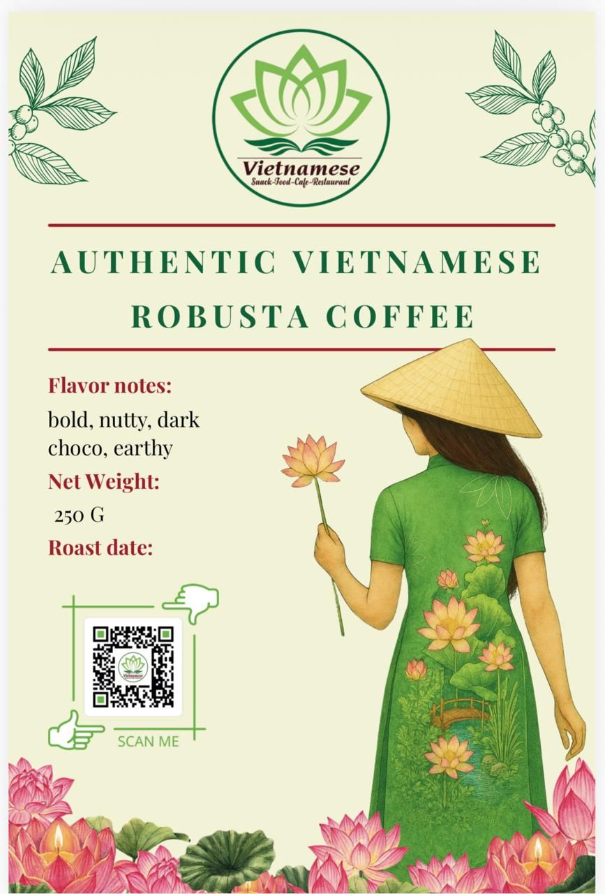 Authentic Vietnamese Robusta Coffee – 250g